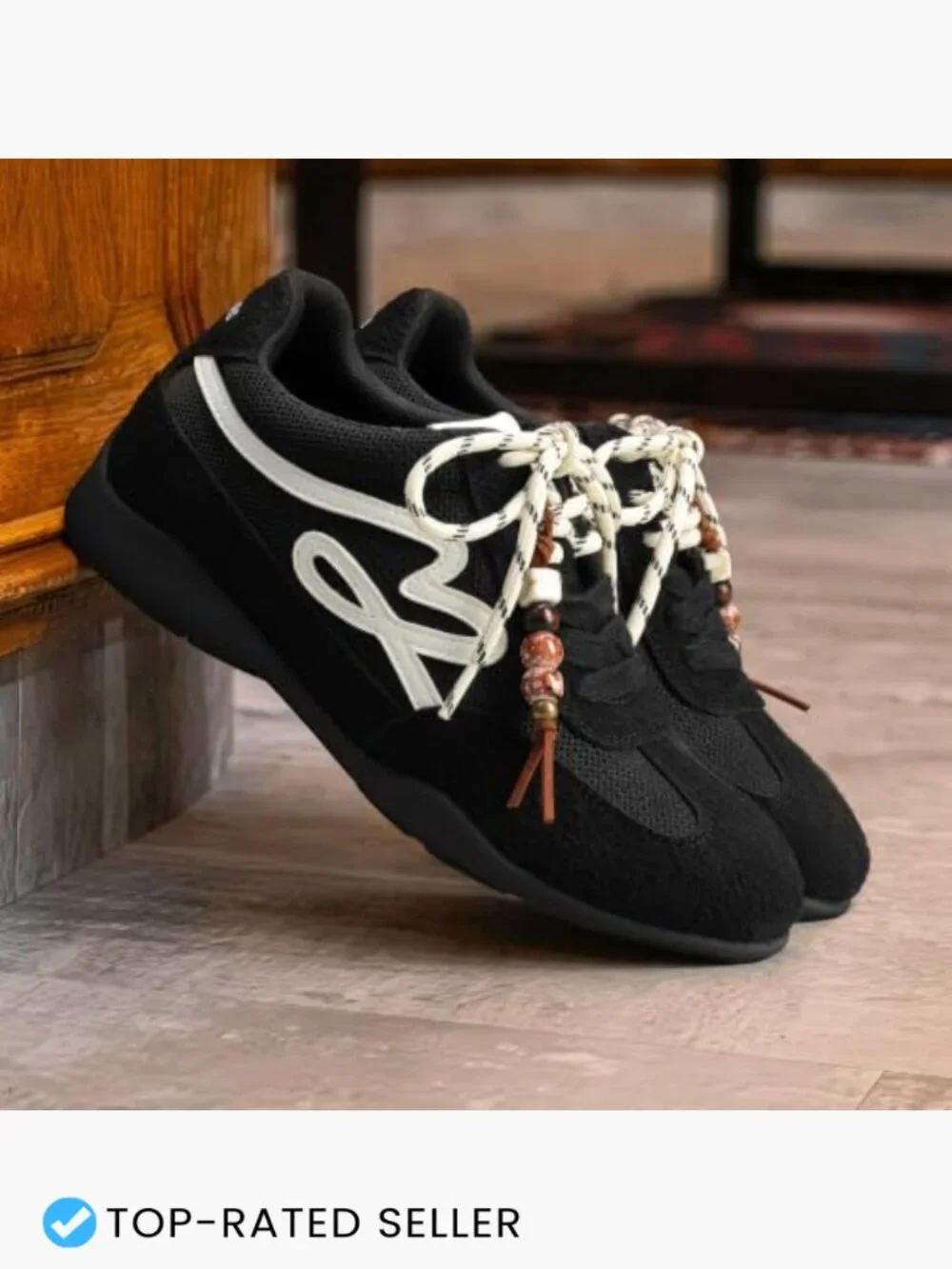 Retro Platform Sneakers Comfortable Walking Shoes Lace Up Casual Everyday
